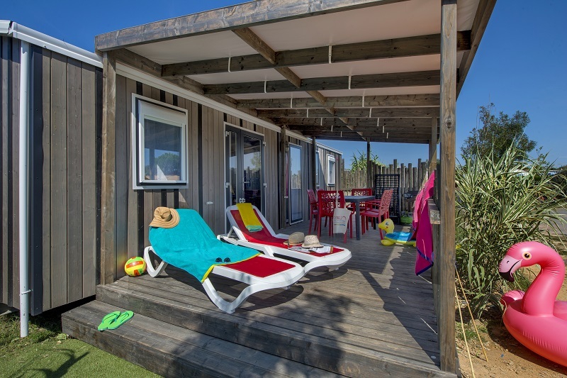 Mobil home 3 chambres jacuzzi privatif Camping 5 étoiles Vendée